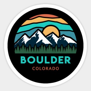 Boulder Colorado Mountain Scene Sticker